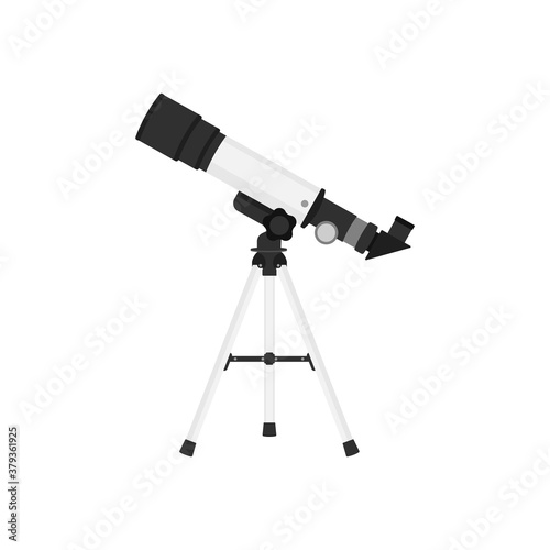 Telescope isolated on white background. Vector illustration.
