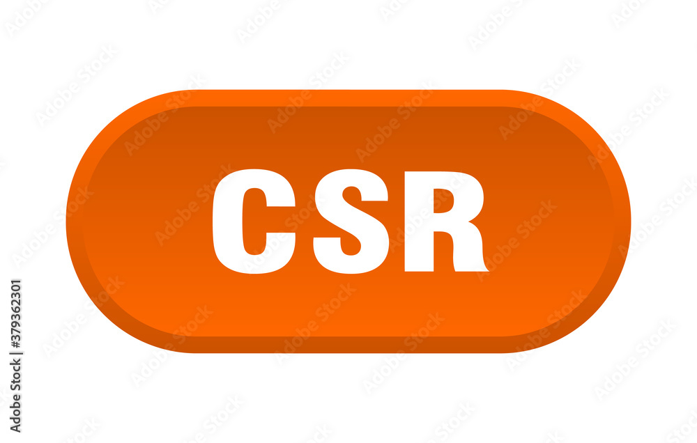 csr button. rounded sign on white background csr button. rounded sign on white background