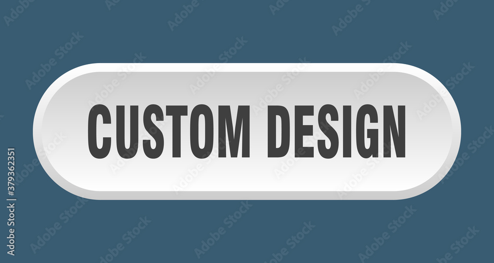 custom design button. rounded sign on white background