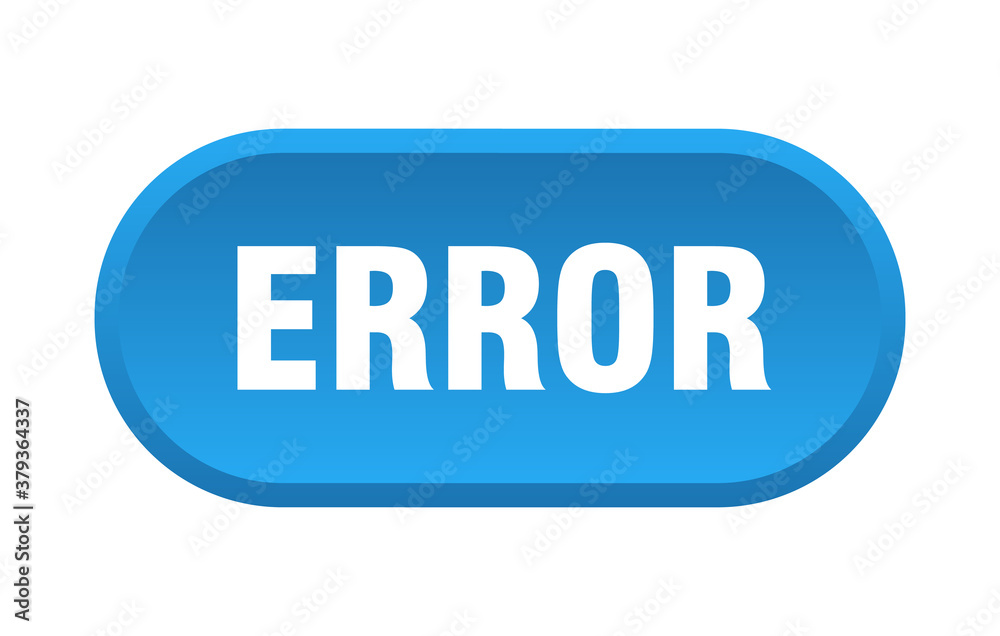 error button. rounded sign on white background error button. rounded sign on white background