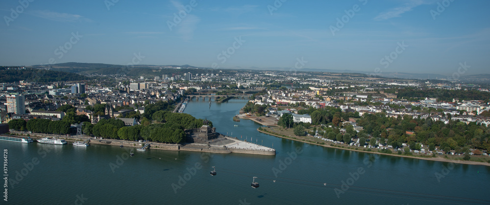 Koblenz, Rhein und Mosel, Panoramabild