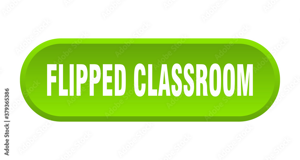 flipped classroom button. rounded sign on white background flipped classroom button. rounded sign on white background