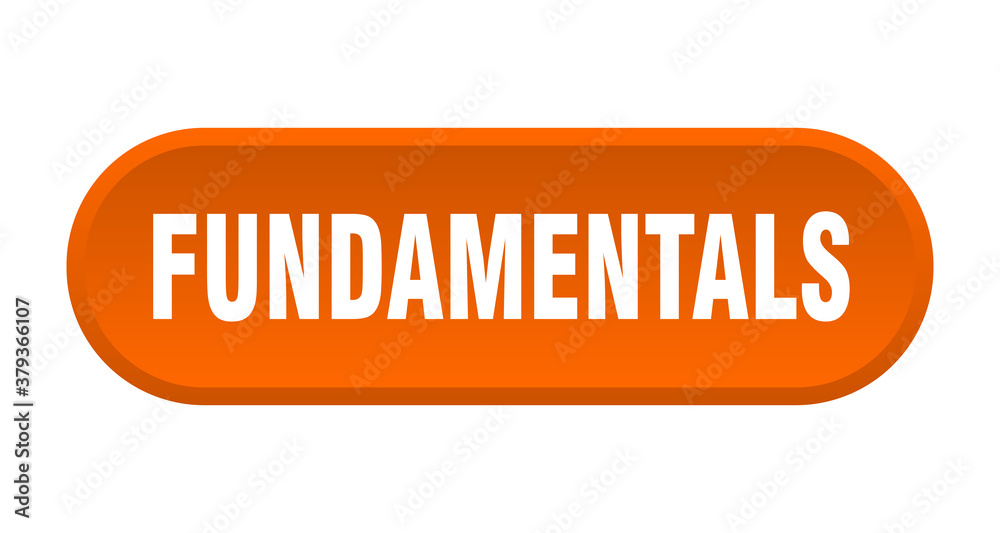 fundamentals button. rounded sign on white background fundamentals button. rounded sign on white background