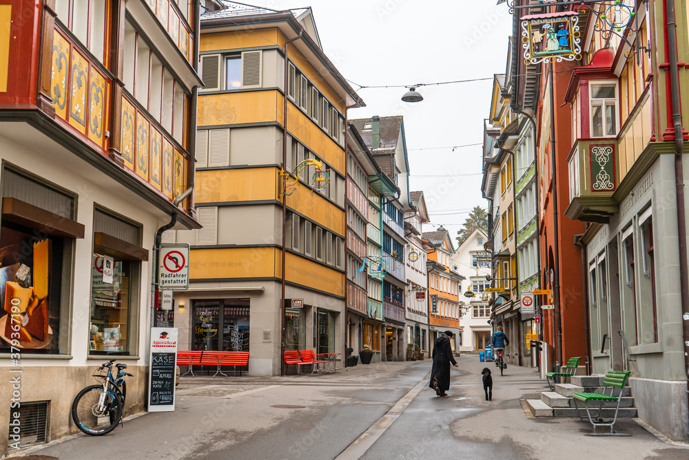 The Classical of Appenzell in the morning , Charming city in Switzerland