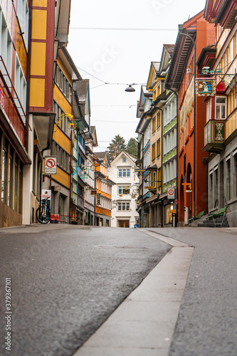 Fototapeta Naklejka Na Ścianę i Meble -  The Classical of Appenzell in the morning , Charming city in Switzerland
