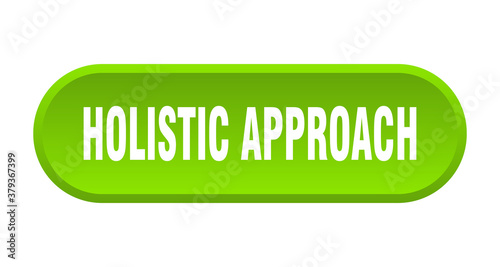 holistic approach button. rounded sign on white background