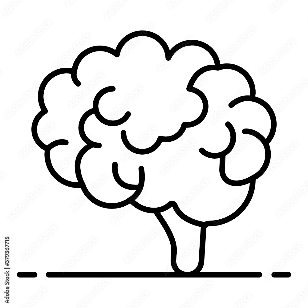 An icon of brain in editable flat style
An icon of brain in editable flat style