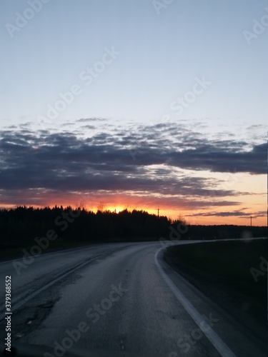 sunset on the road © Наталья Финогеновп