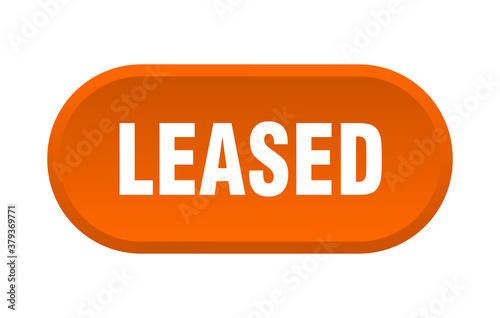 leased button. rounded sign on white background