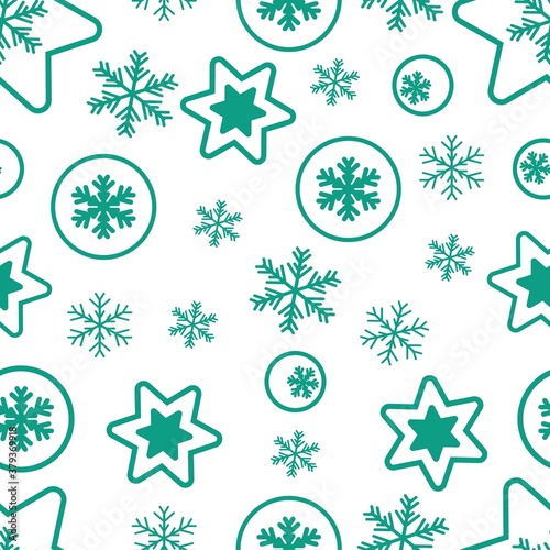 New Year and Christmas seamless pattern.