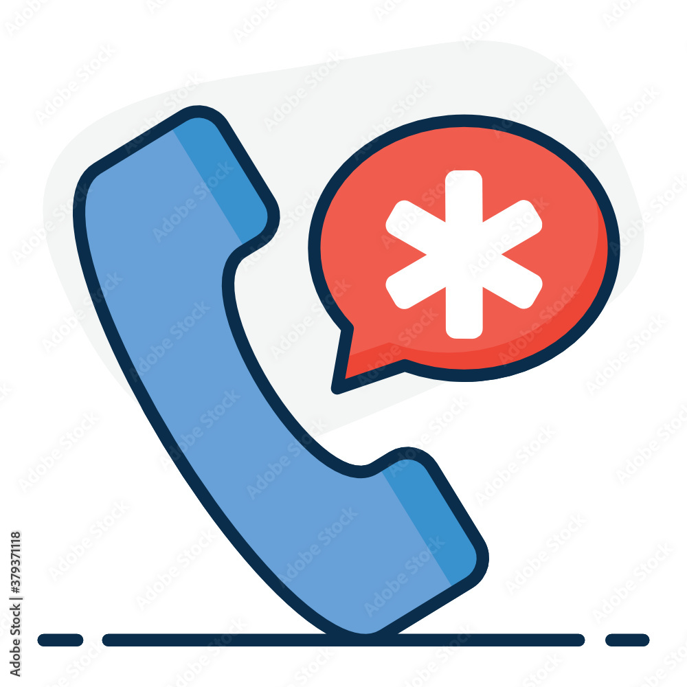 Vector of medical helpline in modern flat style
Vector of medical helpline in modern flat style