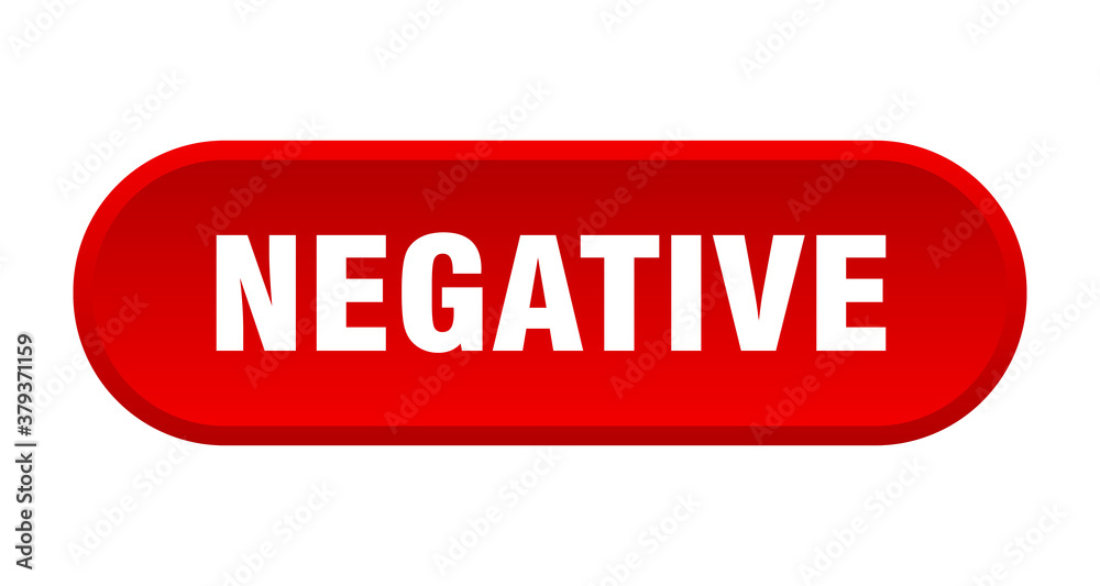negative button. rounded sign on white background negative button. rounded sign on white background