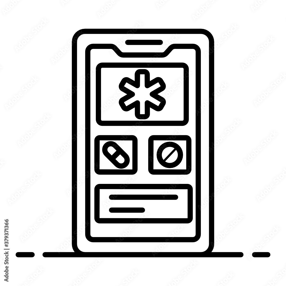 An icon style of medical app in editable style
An icon style of medical app in editable style