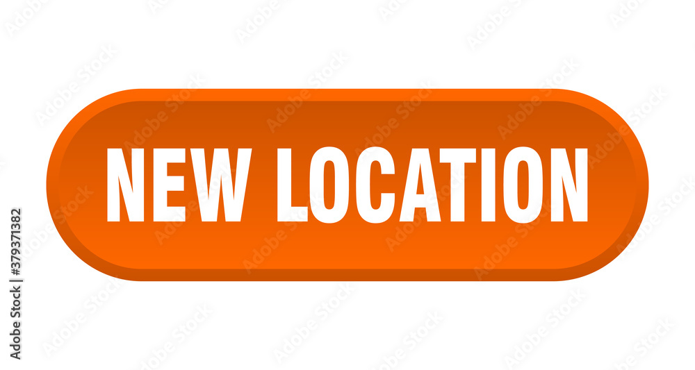 new location button. rounded sign on white background new location button. rounded sign on white background