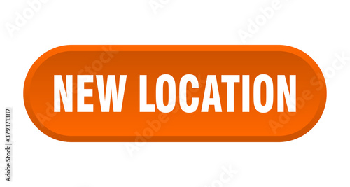 new location button. rounded sign on white background