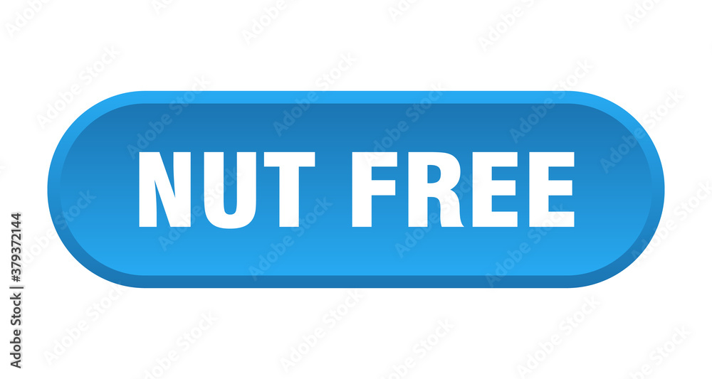 nut free button. rounded sign on white background nut free button. rounded sign on white background