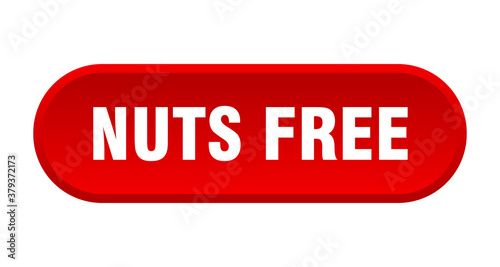 nuts free button. rounded sign on white background