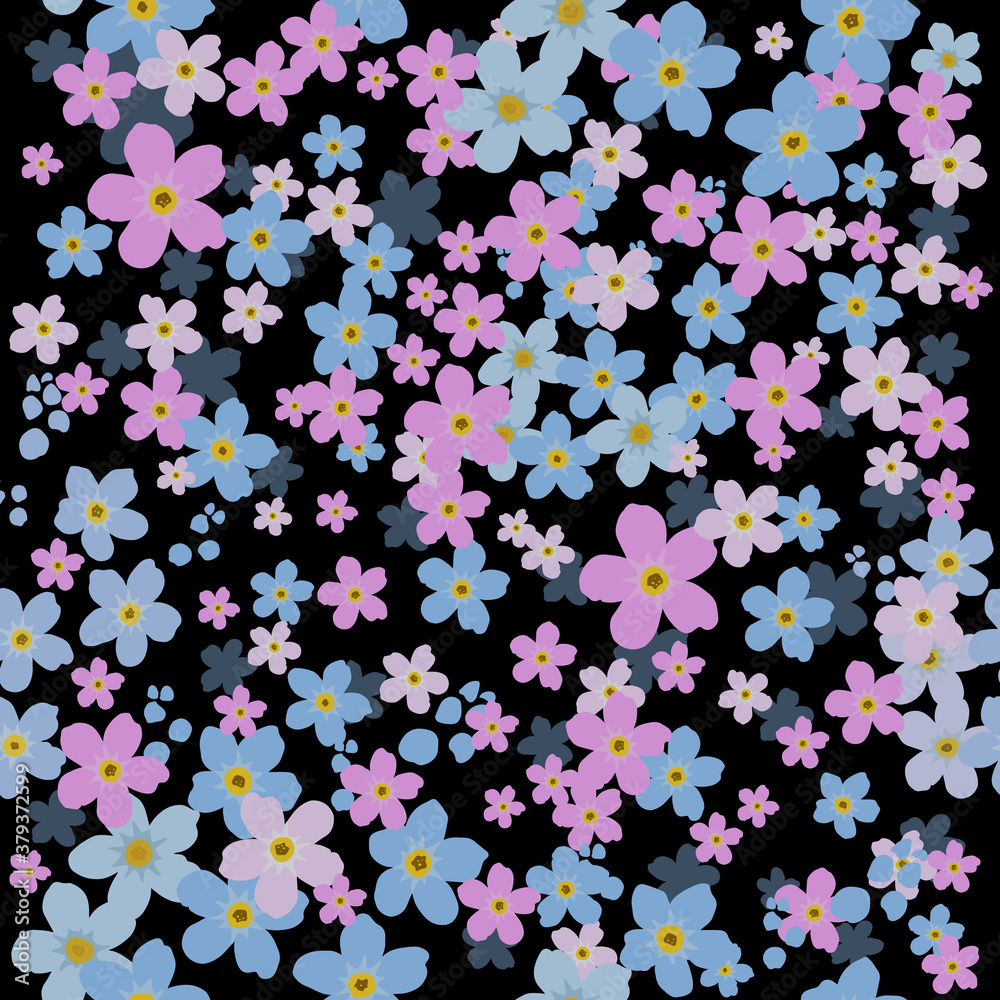 Forget-me-not is a seamless background. Vector illustration. Forget-me-not is a seamless background. Vector illustration.