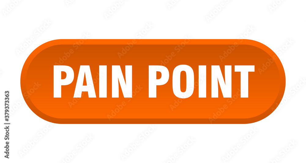 pain point button. rounded sign on white background pain point button. rounded sign on white background