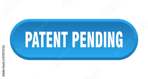 patent pending button. rounded sign on white background
