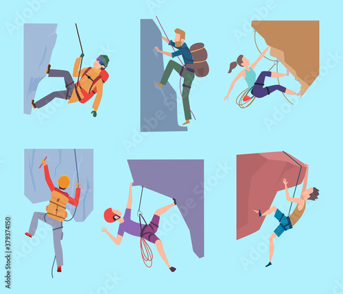 Tableau sur toile Climbing characters