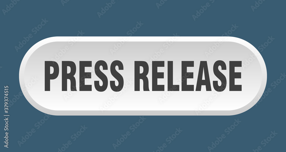press release button. rounded sign on white background press release button. rounded sign on white background