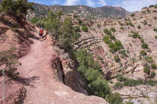 Paisaje y senderos en Valle del Paraiso, en la región de Agadir, Marruecos