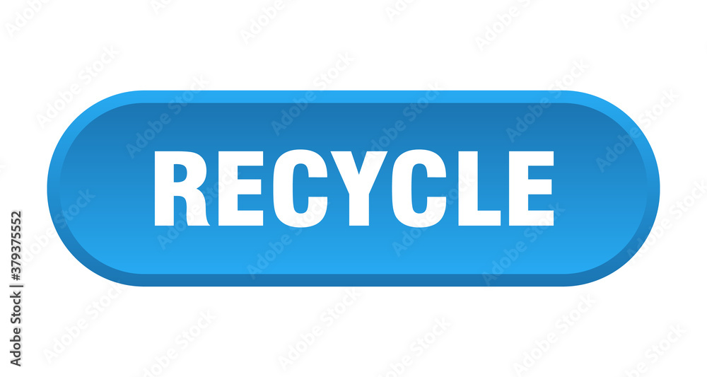 recycle button. rounded sign on white background recycle button. rounded sign on white background