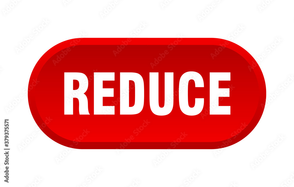 reduce button. rounded sign on white background reduce button. rounded sign on white background