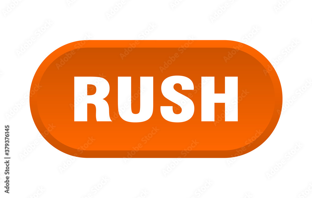 rush button. rounded sign on white background rush button. rounded sign on white background