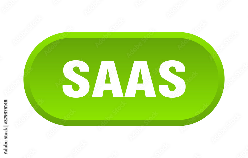 saas button. rounded sign on white background saas button. rounded sign on white background