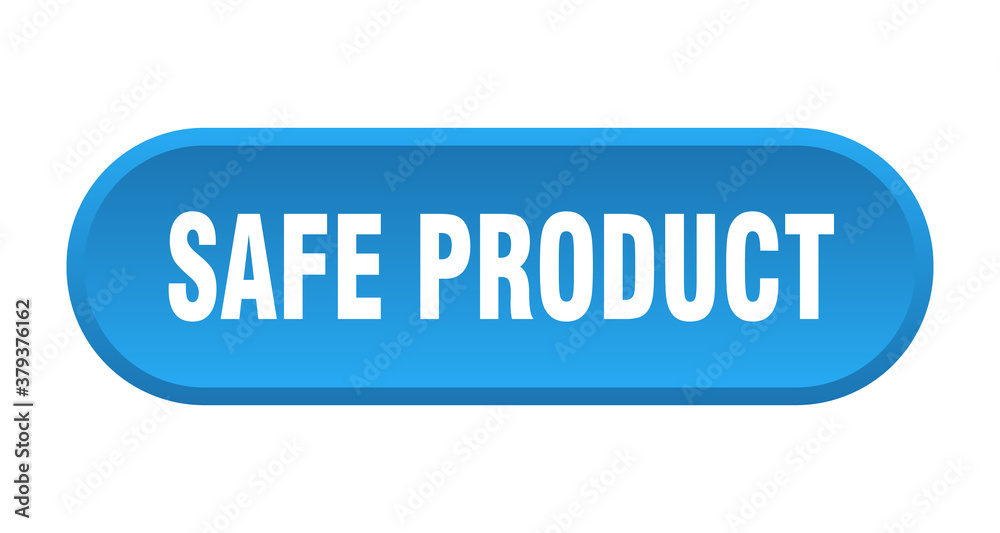 safe product button. rounded sign on white background safe product button. rounded sign on white background