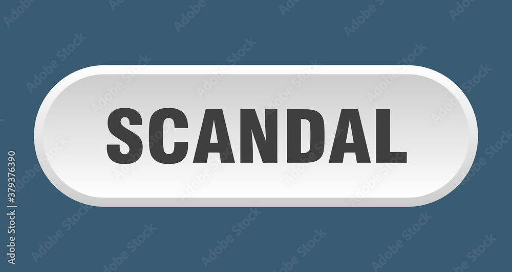 scandal button. rounded sign on white background