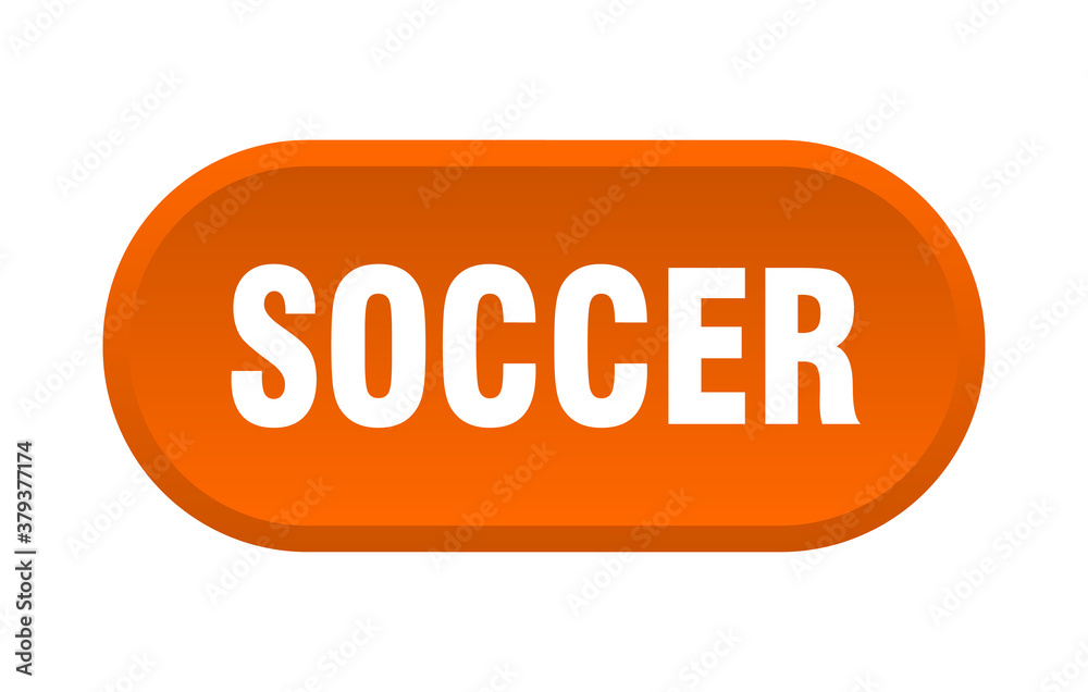 soccer button. rounded sign on white background soccer button. rounded sign on white background