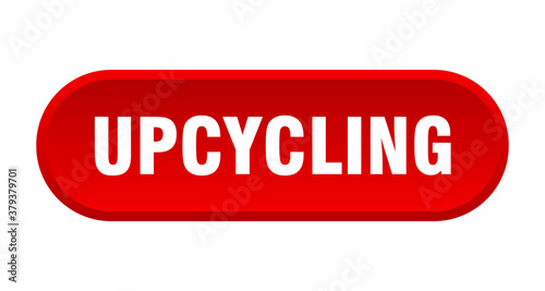 upcycling button. rounded sign on white background