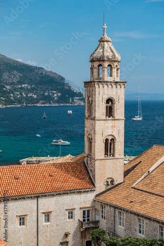 The Dominican Monastery Bell Tower in Dubrovnik Old Town, Croatia