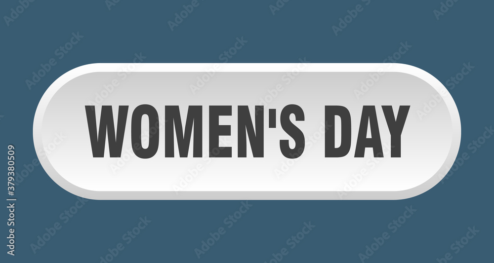 women's day button. rounded sign on white background women's day button. rounded sign on white background