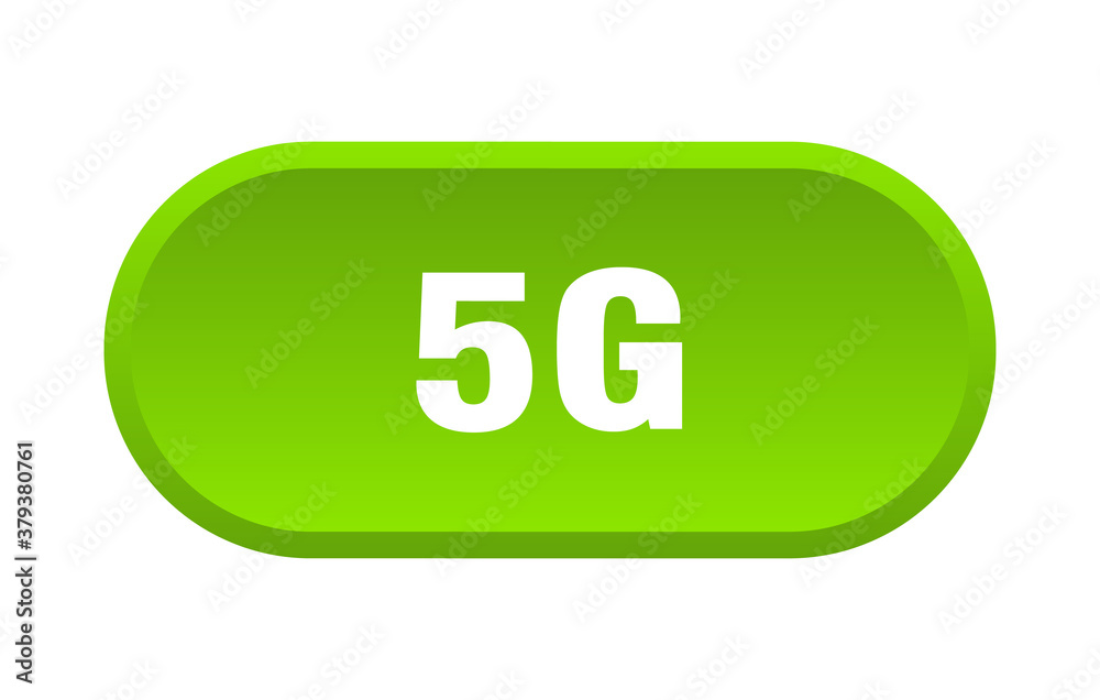 5g button. rounded sign on white background 5g button. rounded sign on white background