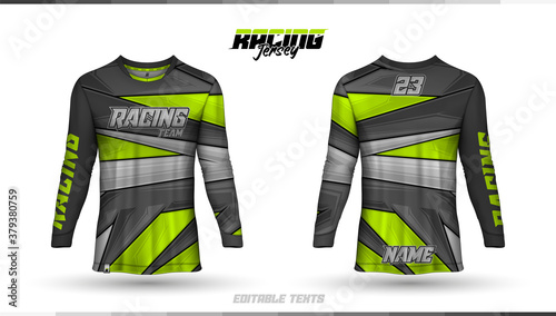 T-shirt template, racing jersey design, soccer jersey