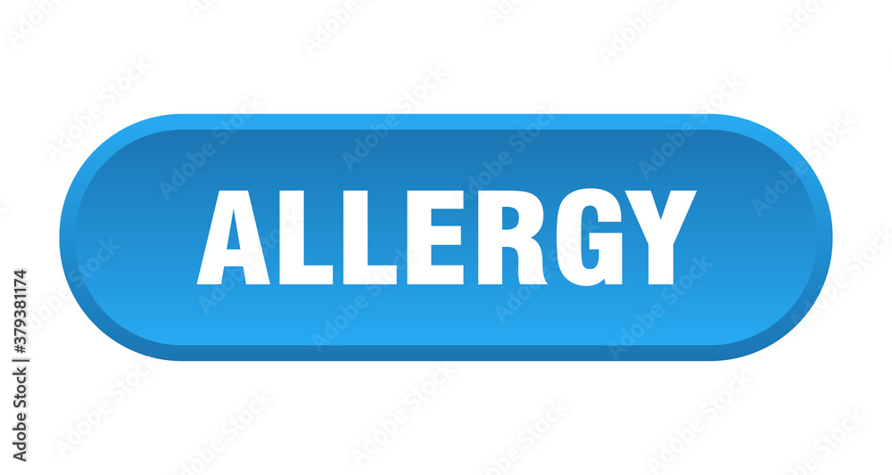 allergy button. rounded sign on white background allergy button. rounded sign on white background