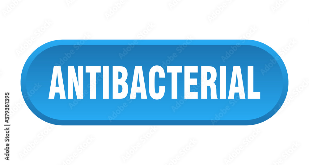 antibacterial button. rounded sign on white background antibacterial button. rounded sign on white background