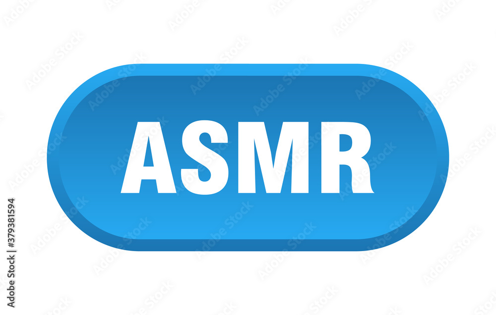 asmr button. rounded sign on white background asmr button. rounded sign on white background