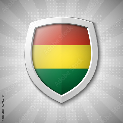 Free Download Design shape Origami banner with Flag of Bolivia - GFXLoad