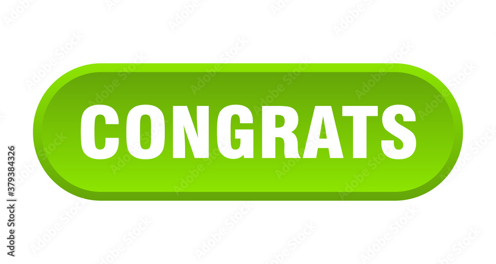 congrats button. rounded sign on white background congrats button. rounded sign on white background