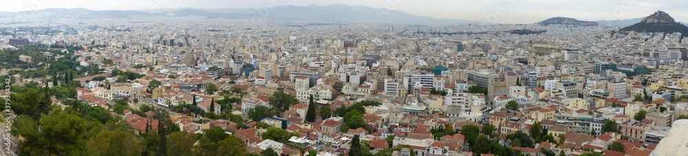 Panoramic view of Athens from the Acropolis of Athens. Greece