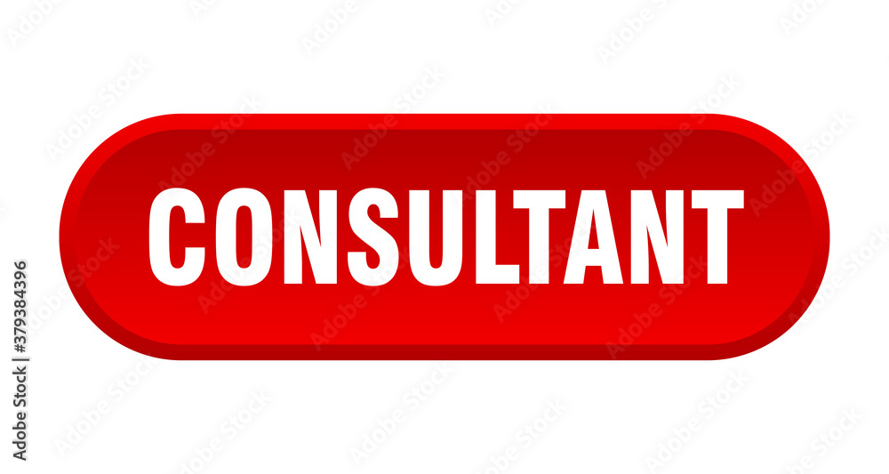 consultant button. rounded sign on white background consultant button. rounded sign on white background