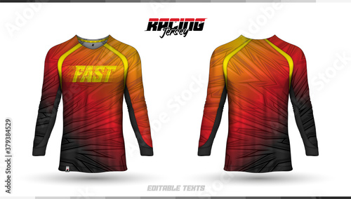 T-shirt template, racing jersey design, soccer jersey