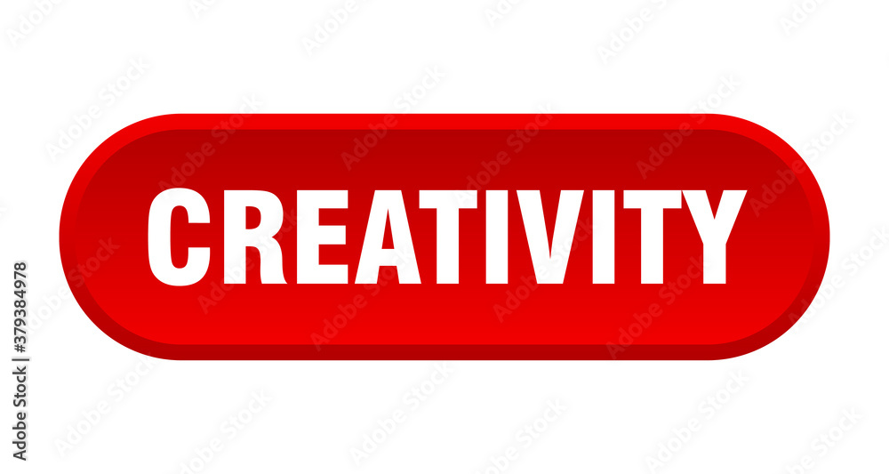 creativity button. rounded sign on white background creativity button. rounded sign on white background