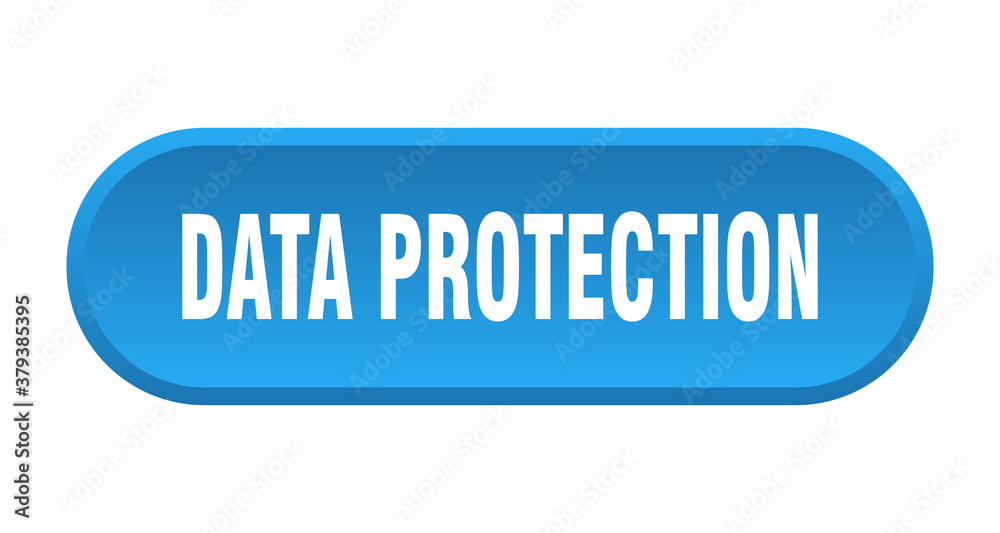 data protection button. rounded sign on white background data protection button. rounded sign on white background