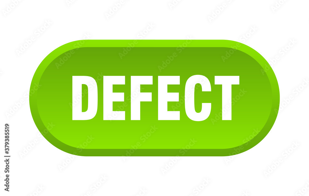 defect button. rounded sign on white background defect button. rounded sign on white background